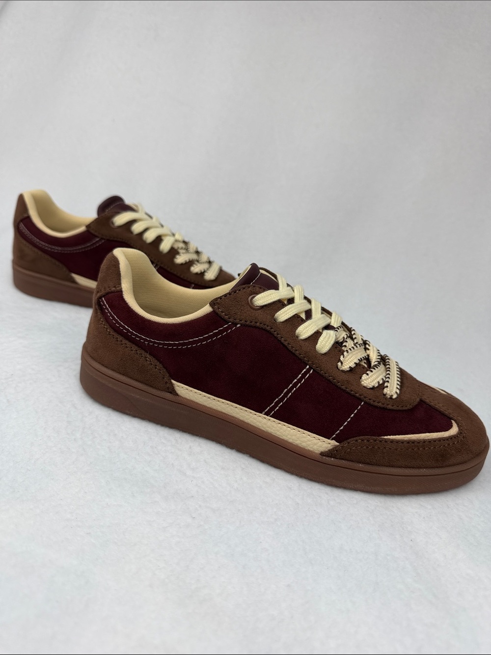 Zara Women’s Burgundy Red Brown Sneakers Size 7.5 Brand New - Picture 4 of 16